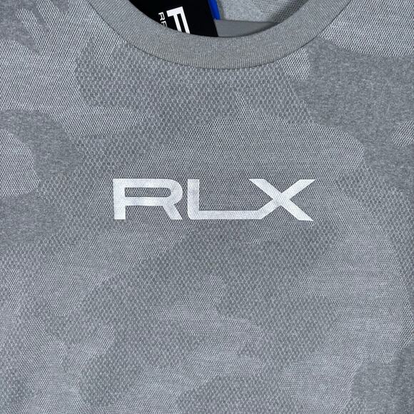 RLX Ralph Lauren Camo Golf Pullover Sweatshirt Gray Heather Men’s Size L NWT - Picture 2 of 8
